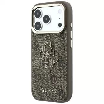 Guess 4G & Big Resin Logo kryt pro iPhone 17 Pro Max / 18 Pro Max - hnědý