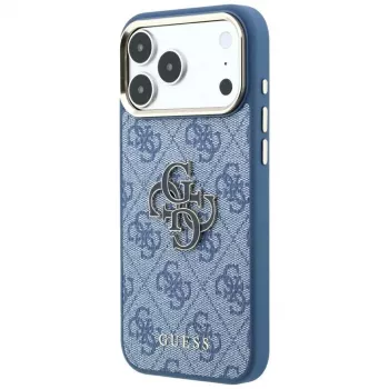 Guess 4G & Big Resin Logo Case for iPhone 17 Pro / 18 Pro - Light Blue