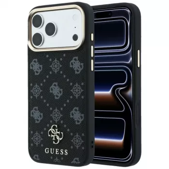 Guess Peony 4G Small Logo MagSafe Case for Apple iPhone 16 Pro Max / 17 Pro Max - Black
