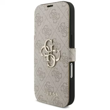 Guess Book 4G Metal Logo Folio Case for iPhone 16 Pro / 17 Pro - Pink