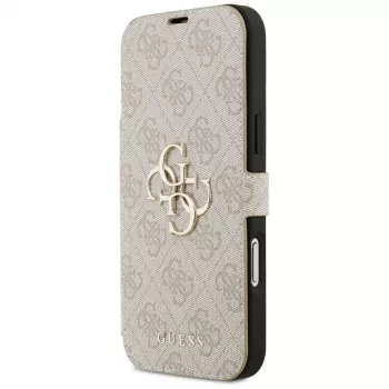 GUESS Book 4G Metal Logo folio pouzdro pro iPhone 18 Pro Max / 17 Pro Max - růžová