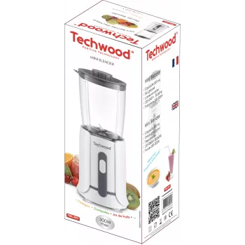 Stolní mixér Techwood TBL-201 1,5 l, 300 W, nerezové nože, drcení ledu, bílý