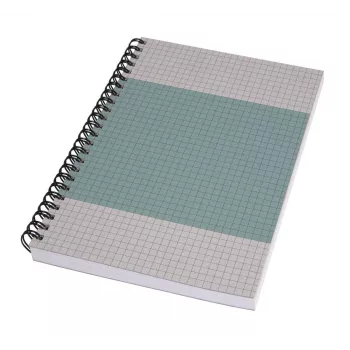 SIGEL SN600 Quicknote spirálový zápisník, A5, čtverečkovaný, softcover, modrošedý, 160 stran