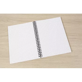SIGEL SN600 Quicknote spirálový zápisník, A5, čtverečkovaný, softcover, modrošedý, 160 stran