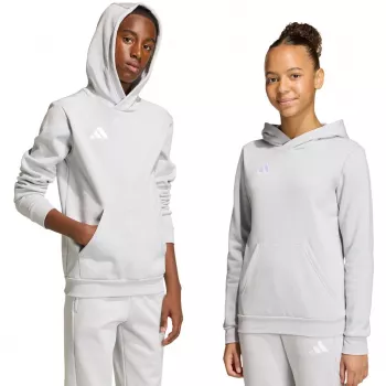 Dětská mikina s kapucí adidas Entrada 26 šedá JZ6562 (164 cm)