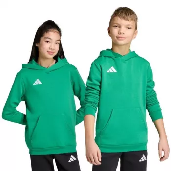 Dětská mikina s kapucí adidas Entrada 26 zelená velikost 164 cm (mládež XL) JZ6563