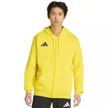 Tréninková mikina s kapucí na zip adidas Entrada 26 pánská žlutá KF8964 velikost L