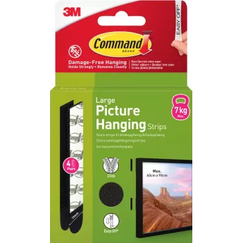 3M Command lepicí pásky velké, 4 ks, černá (7100337186)