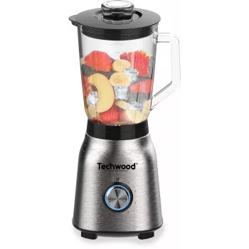 Techwood TBLI-1250 stolní mixér 1200 W 1,5 l skleněná nádoba černá/stříbrná
