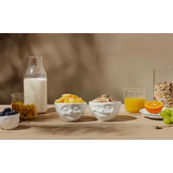 FIFTYEIGHT PRODUCTS Bowl Set 200ml - Laughing & Winking, White (2-Piece)