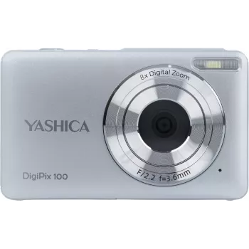 Yashica DigiPix 100 compact digital camera, 8 MP, 2.4-inch IPS screen, Silver (YAS-DG100PP-SV)