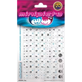 Kolm Lõvi Minipicto Estonian/Russian keyboard stickers (KB-UNI-EE02-WHT-BLUE)