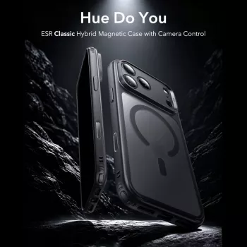 ESR Classic Hybrid MagSafe Case for iPhone 17 Pro Max / 18 Pro Max – Frosted Black