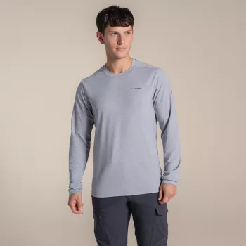 Tričko s dlouhým rukávem Craghoppers NosiLife Abel – Soft Grey Marl – velikost M