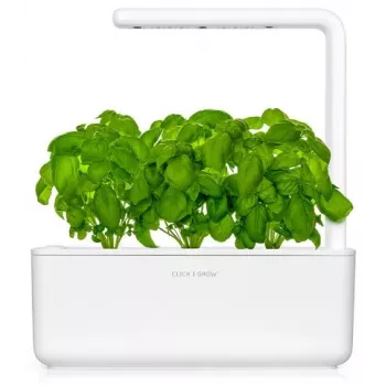 Click & Grow The Smart Garden 3 Indoor Herb Garden with LED Grow Light, White