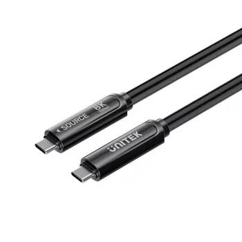 Unitek USB-C aktivní optický kabel 10Gbps PD60W 8K@30Hz 12m černý