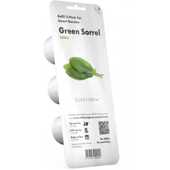 Click & Grow Green Sorrel Plant Pods for Smart Garden, 3-Pack (SGR55X3)