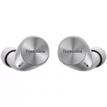 Technics EAH-AZ60M2ES True Wireless In-Ear Headphones with Dual Hybrid ANC, LDAC, 8mm Drivers, 3-Device Multipoint, IPX4, Silver