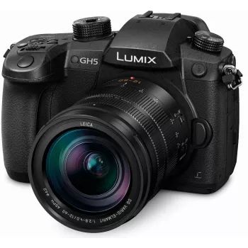 Panasonic Lumix DC-GH5LEG-K Mirrorless Camera with Leica DG Vario-Elmarit 12-60mm f/2.8-4 ASPH. POWER O.I.S. Lens, 20.3MP, 4K 60p Video, 5-Axis Dual I.S. 2, Wi-Fi/Bluetooth, Splash/Freezeproof, Black