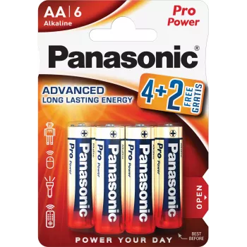 Panasonic Alkaline Power AA baterie LR6PPG/6BP 4+2 zdarma balení (6 ks)