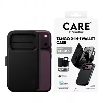 CARE™ by PanzerGlass® Tango 2-in-1 peněženkové pouzdro černé s MagSafe pro iPhone 18 Pro / 17 Pro