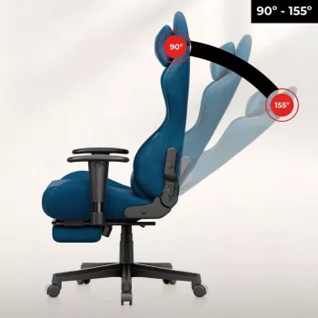 Huzaro Force 5.7 modrá ergonomická herní židle - PU kůže, nastavitelné područky, nastavitelné opěradlo, bederní a krční polštářek