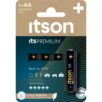 itson itsPREMIUM AA alkalická baterie, 4 ks (LR6IPR/4CP)