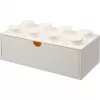 Zásuvka na stůl LEGO Brick 8 bílá úložná krabice s 8 noppy