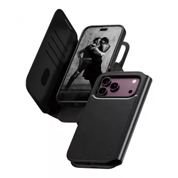 CARE by PanzerGlass Tango flipové pouzdro pro Apple iPhone 17 Pro Max - kompatibilní s MagSafe - veganská kůže - černé