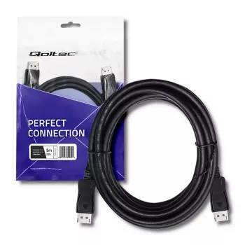 Qoltec DisplayPort v1.1 samec-samec 4K kabel 5m černý