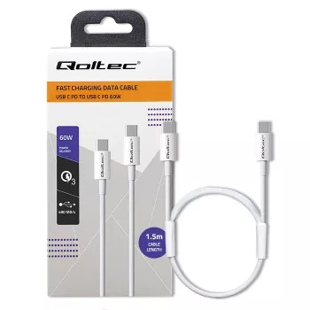 QOLTEC 52360 USB 2.0 Type-C kabel 1,8 m černý
