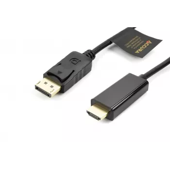 Accura kabel DisplayPort na HDMI 3,0m 4K@60Hz 18Gbps HDCP 2.2 pozlacený černý