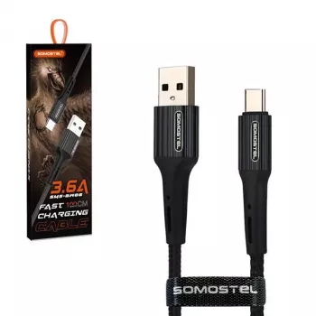 Somostel kabel USB-A na USB-C Quick Charge 3.0 1m černý
