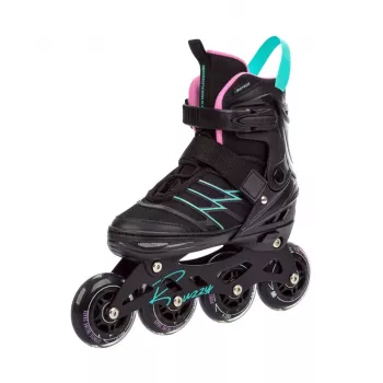 NO NAME Meteor Buzzy Adjustable Inline Skates Black Pink Mint EU 38-43