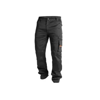 Pracovní kalhoty ActiFlex 48 černé Slim Fit s vyztužením CORDURA KneeGuard Pro