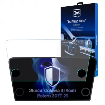 3MK PROTECTION TechWrap matná ochranná fólie středového displeje pro Škoda Octavia III Bolero (2017-2020)
