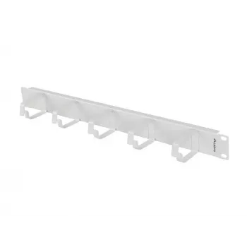 LANBERG 19 inch 1U kabelový organizér s 5 kovovými držáky typu B, šedý
