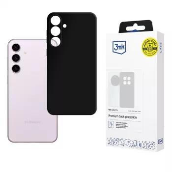 Matné pouzdro 3mk Matt Case Pro pro Samsung Galaxy S24 – černé flexibilní TPU zadní kryt, vojenská ochrana proti pádu, proti žloutnutí, matný povrch