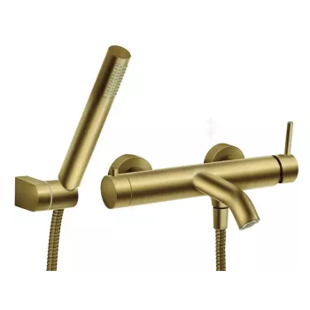 FERRO BCK11BG Bath Mixer with Shower Set Brushed Gold