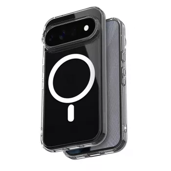 Pouzdro Crong Hybrid Clear Magnetic MagSafe pro Google Pixel 11 Pro – transparentní