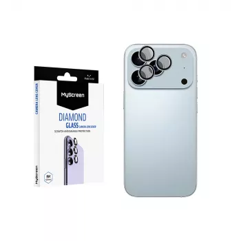Ochrana krytu fotoaparátu MyScreen Diamond Glass pro Apple iPhone 17 Pro Max – 9H tvrzené sklo, proti otiskům prstů, instalace bez bublin, transparentní
