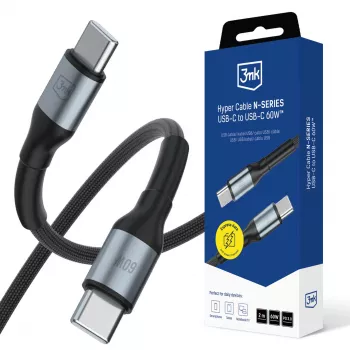 3mk Hyper Cable N-SERIES USB-C na USB-C 2 m 60W černý