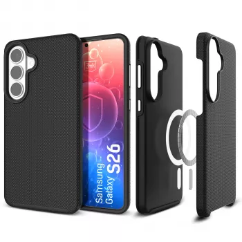 Samsung Galaxy S26 FE 3mk Hardy nárazuvzdorné MagCase - průhledné