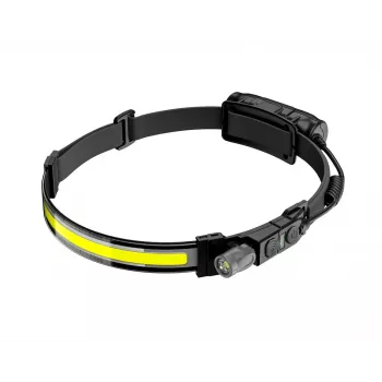 Čelovka AWTOOLS AW BRIGHTBAR LED s pohybovým senzorem Black Line - 500 lumenů COB+XPE, USB-C nabíjecí, IPX4