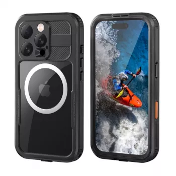Crong Seal Cover vodotěsné pouzdro IP68 pro iPhone 16 Pro (černé)