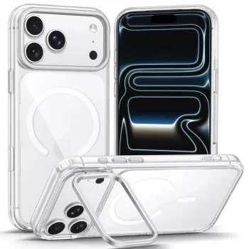 TECH-PROTECT MAGSTAND MagSafe průhledné pouzdro se stojánkem pro iPhone 17 Pro Max / 18 Pro Max