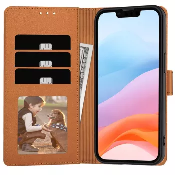 Tech-Protect peněženkové pouzdro pro Apple iPhone 16E sedlově hnědá