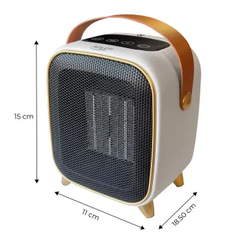 Adler AD 7762 keramický PTC topný ventilátor s dálkovým ovládáním, 2000W, LED displej, 45° oscilace, 12h časovač, ochrana proti přehřátí a převržení, černý