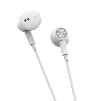 Beline USB-C In-Ear Headphones with Mic and Remote, White