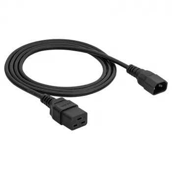 Akyga AK-UP-02 serverový prodlužovací kabel IEC C14 na IEC C19, 3 x 1 mm², 1,8 m, černý